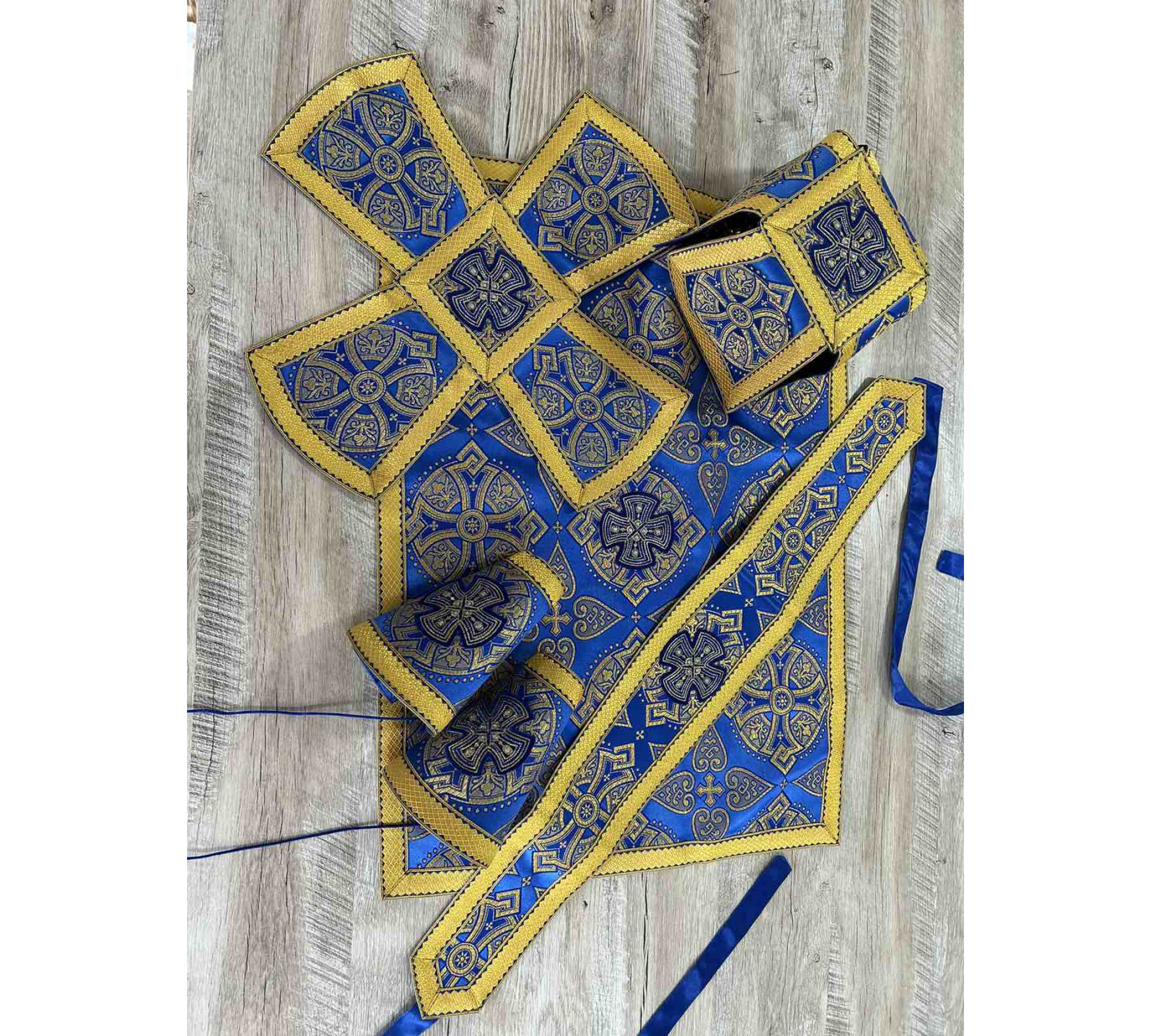 Архієрейське облачення із  синьої парчі Флорівська